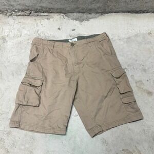 Old Mill Mens Cargo Shorts Size 36‎ Beige 100% Cotton Casual Outdoors